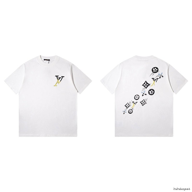 Louis Vuitton Monogram Trendy Style White T-Shirt