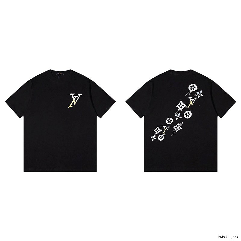 Louis Vuitton Trendy Monogram Black Short Sleeve T-shirt