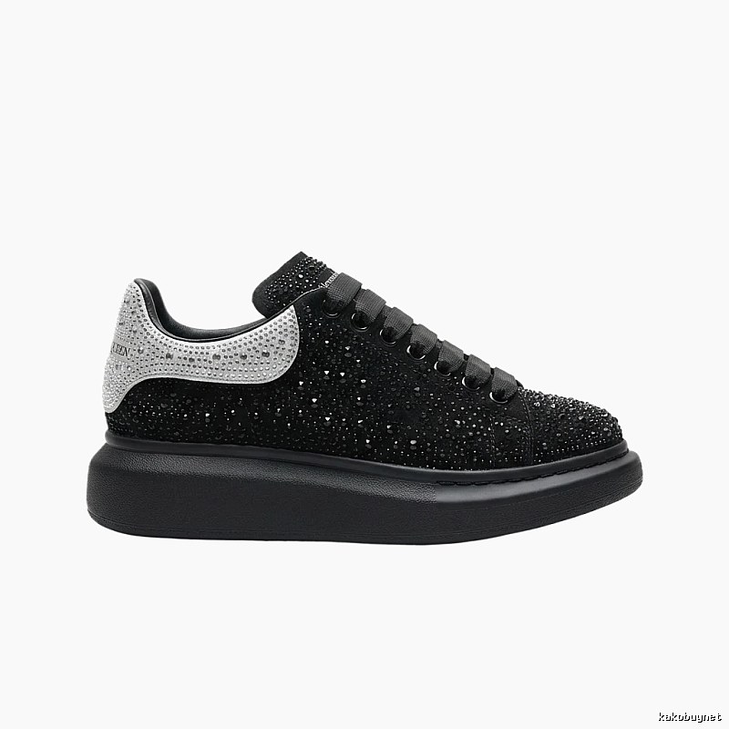 McQueen Thick-soled Trendy and Cool Black Shoes