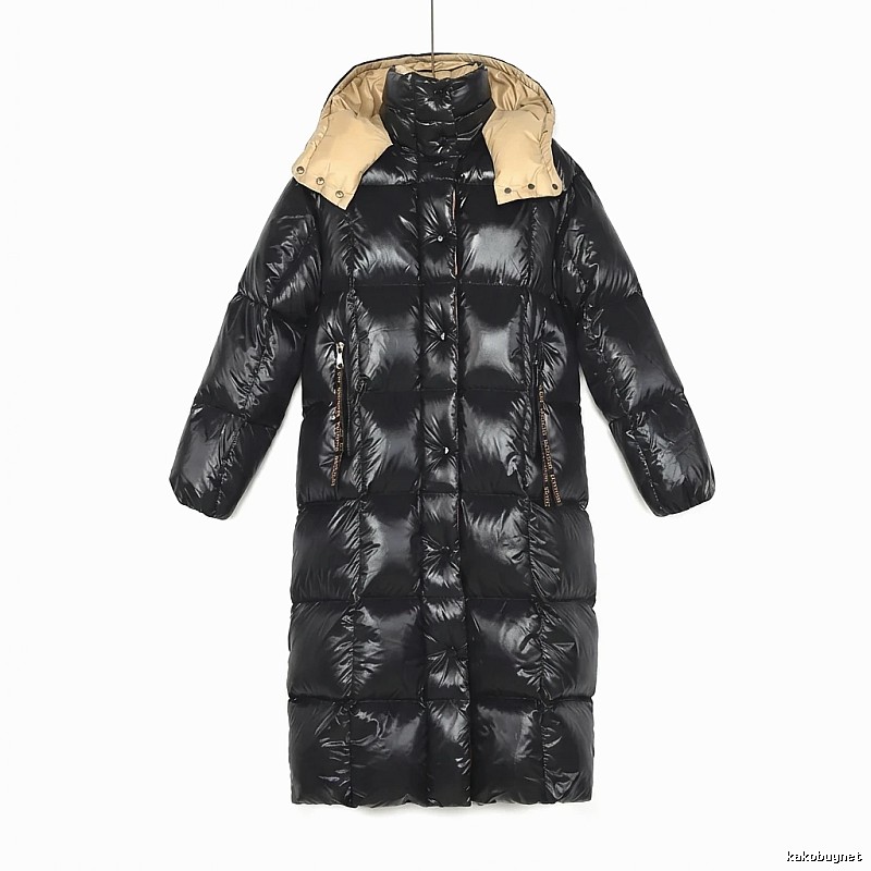 Moncler long black down jacket