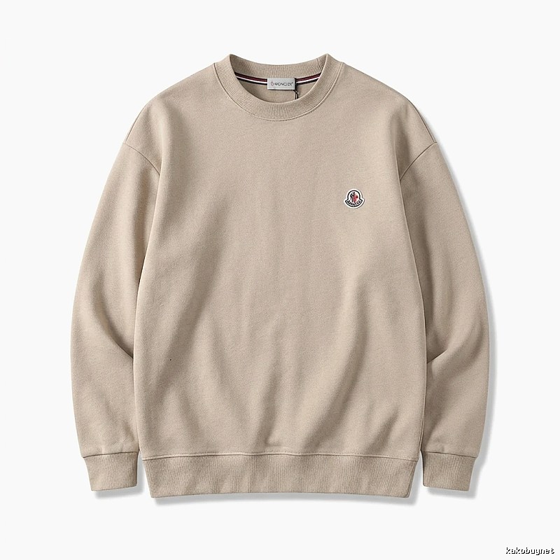 Moncler minimalist style beige sweatshirt