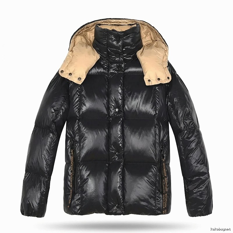 Moncler shiny and stylish black down jacket