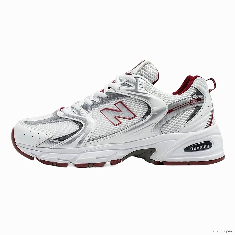 New Balance 530 retro-style red and white sports shoes