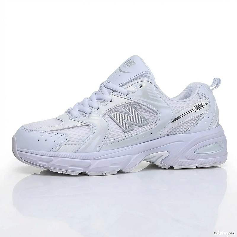 New Balance 530 retro-style white shoes