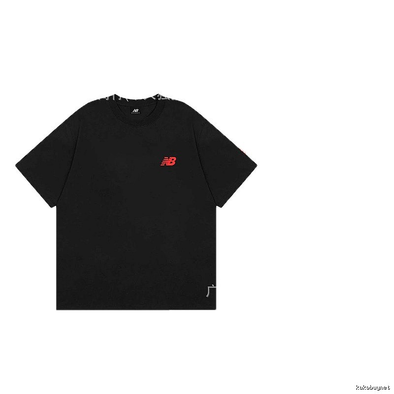 New Balance Classic Casual Black and White Short Sleeve T-Shirt
