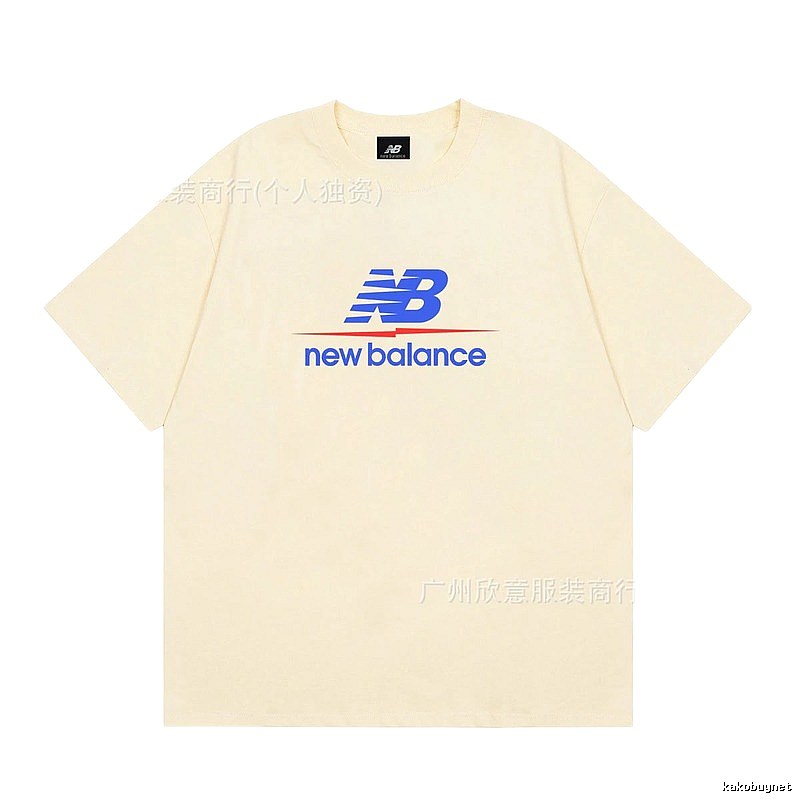 New Balance Printed Casual-style Light Beige Short-Sleeve T-Shirt