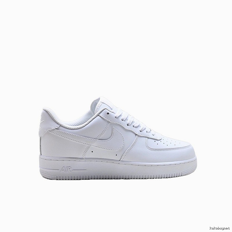 Nike Air Force 1 white sneakers.