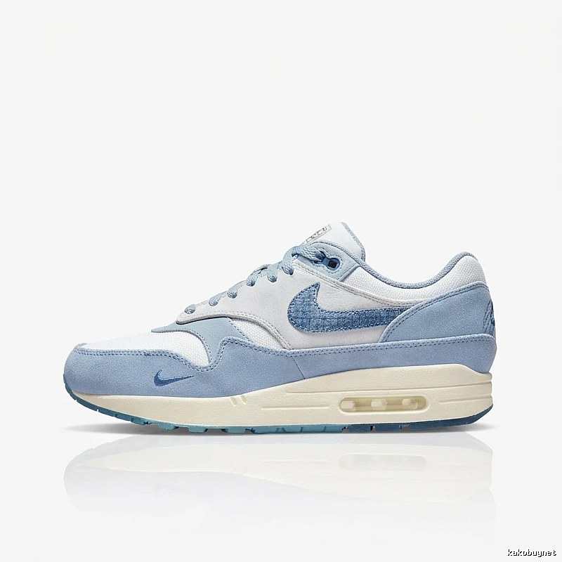 Nike Air Max 1 Denim Style Blue and White Shoes