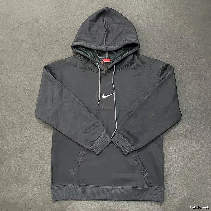 Nike Small-Logo Detail Gray Zip Hoodie Downtown Style Swoosh