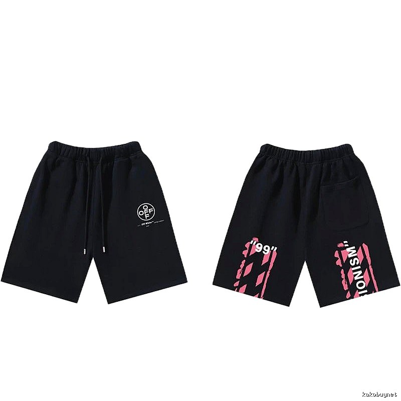Off-White 018 Style Cool Black Shorts