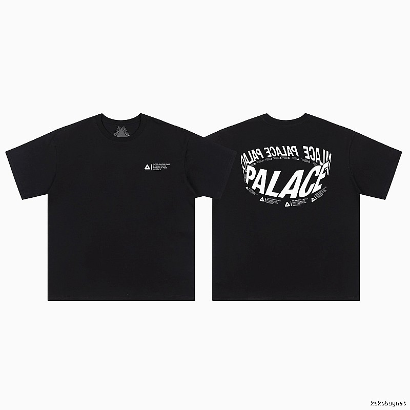 Palace Letter Print Street Style Black T-Shirt