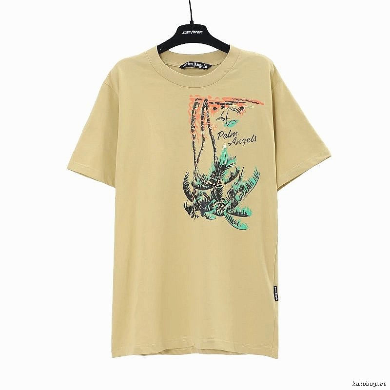 Palm Angels Classic Logo T-shirt White Palm Tree with Travel-Friendly Style