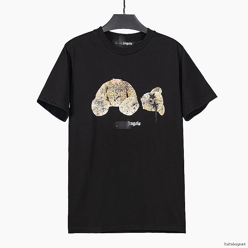Palm Angels Weekend Bear graphic T-shirt White Colorful Bear for Seasonal Looks