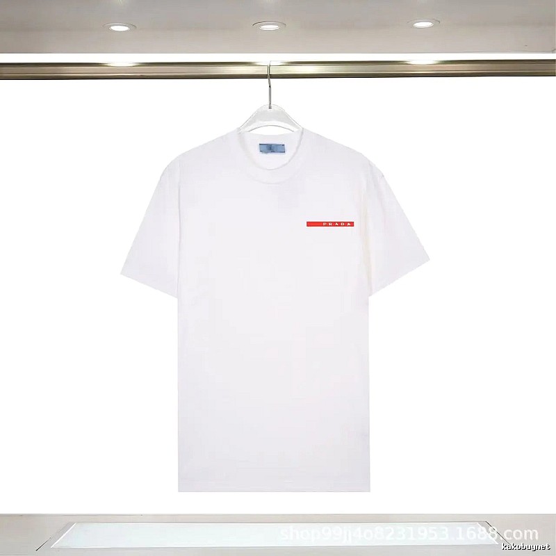 Prada Red Label Minimalist Style White Short-sleeve T-shirt