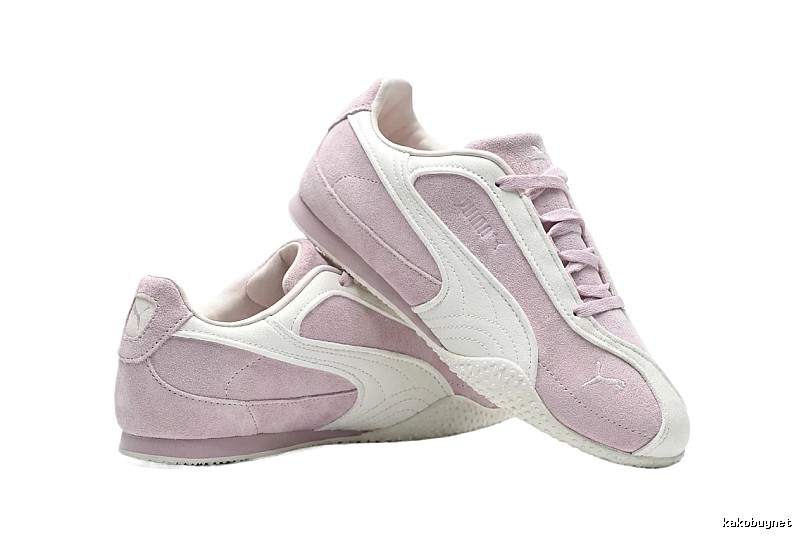 PUMA Retro Pink and White Athletic Shoes