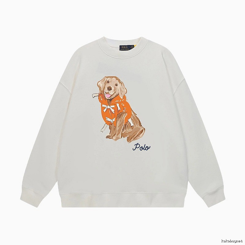 Ralph Lauren Polo Cute Pet Style White Sweatshirt