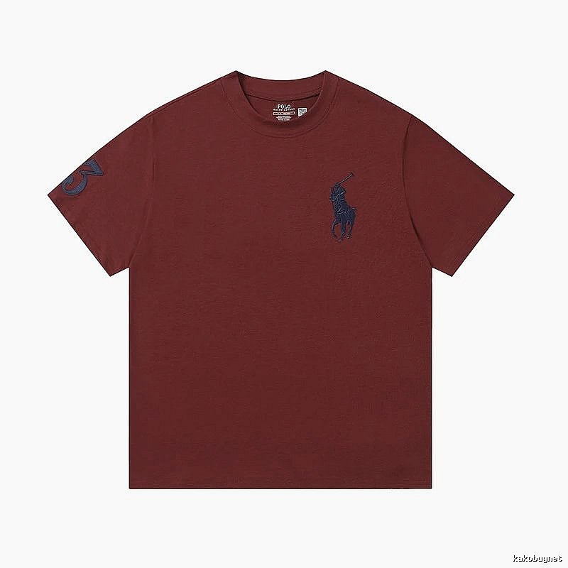 Ralph Lauren Polo retro style burgundy T-shirt