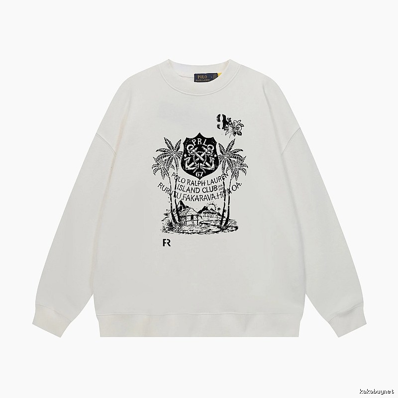 Ralph Lauren retro-style white sweatshirt
