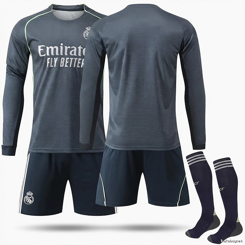 Real Madrid sporty gray suit