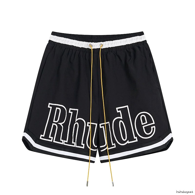RHUDE lettered sporty shorts