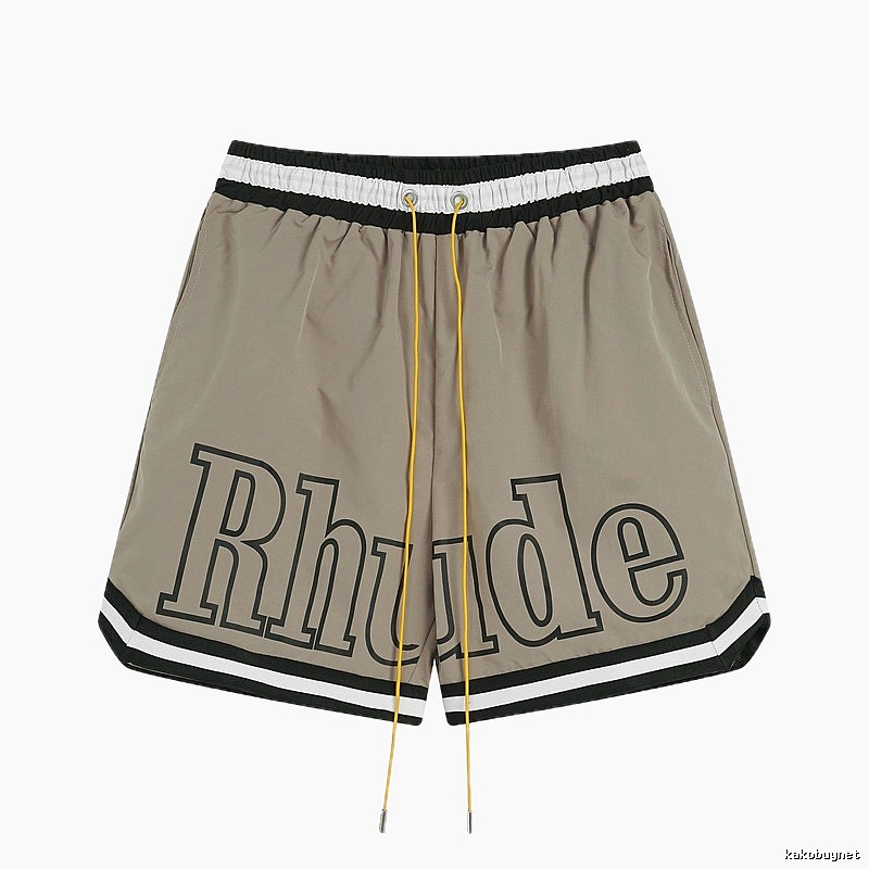 RHUDE sporty khaki shorts
