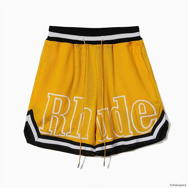 RHUDE sporty yellow shorts