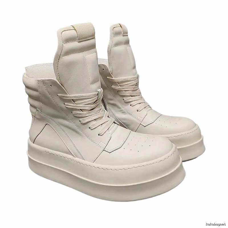 Rick Owens Dark Avant-garde White Boots