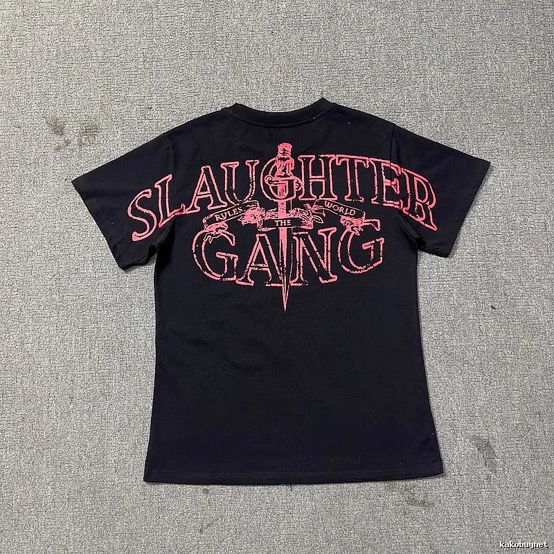 Slaughter Gang Graphic T-shirt Black Red