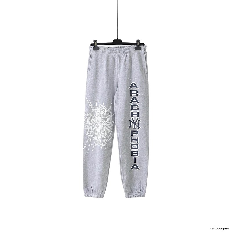 Sp5der Grey Trendy Sweatpants