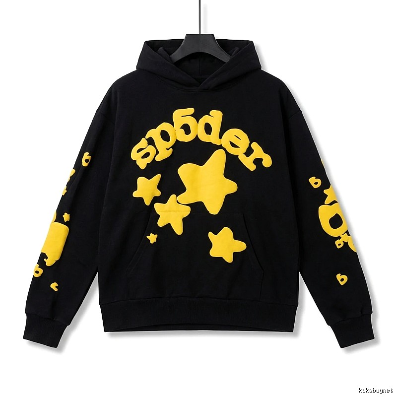 Sp5der Trendy and Cool Style Black Hoodie