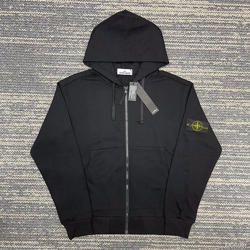 Stone Island Black Zip Hoodie Daily Styling