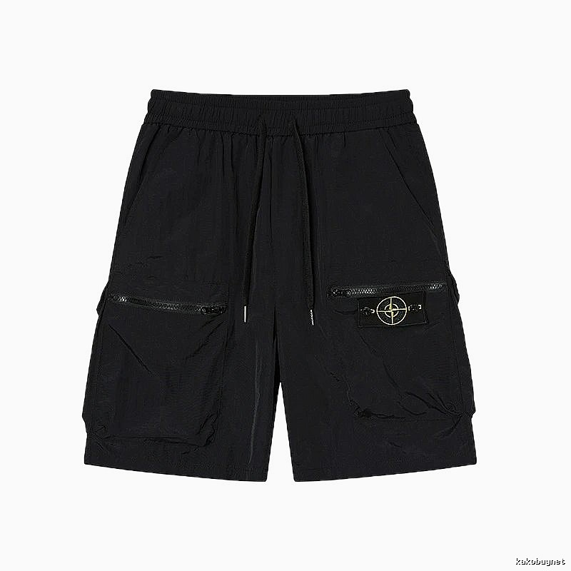 Stone Island Classic Collection Workwear Style Black Shorts