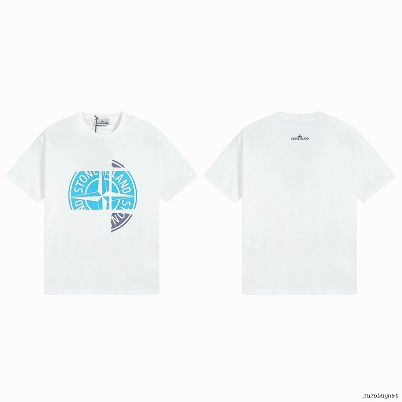 Stone Island Compass Print Cool Trendy Style White T-Shirt