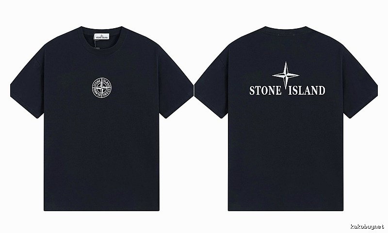 Stone Island Compass Street Style Black Short Sleeve T-shirt