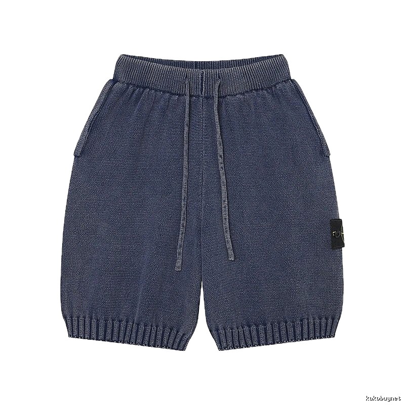 Stone Island Knit Casual Style Navy Blue Shorts
