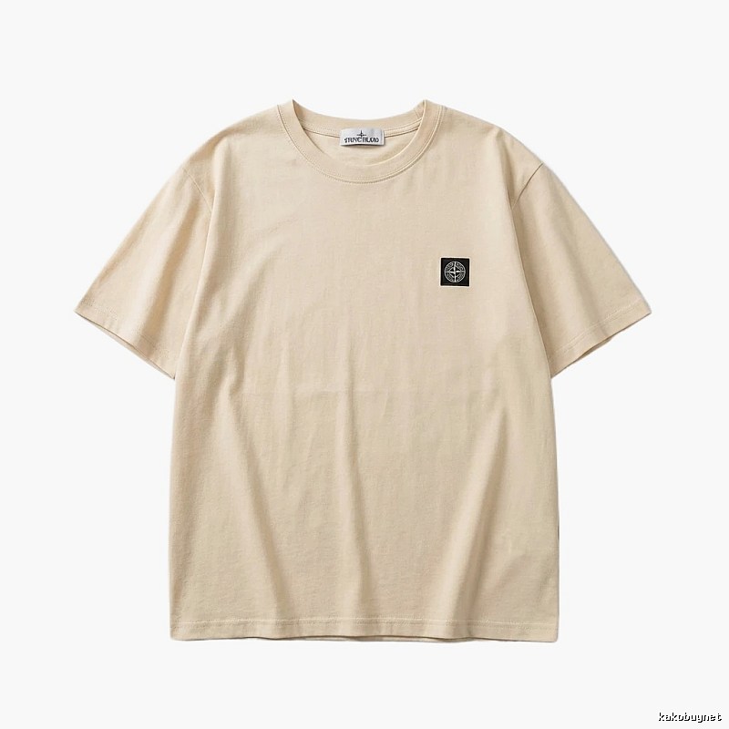 Stone Island minimalist style beige T-shirt