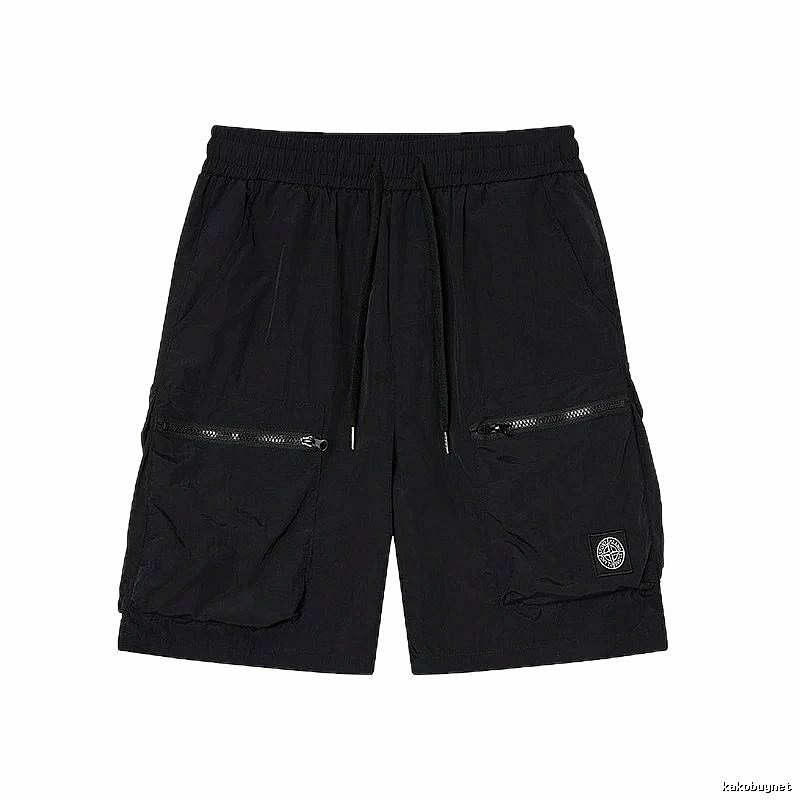 Stone Island Technical Workwear Style Black Shorts