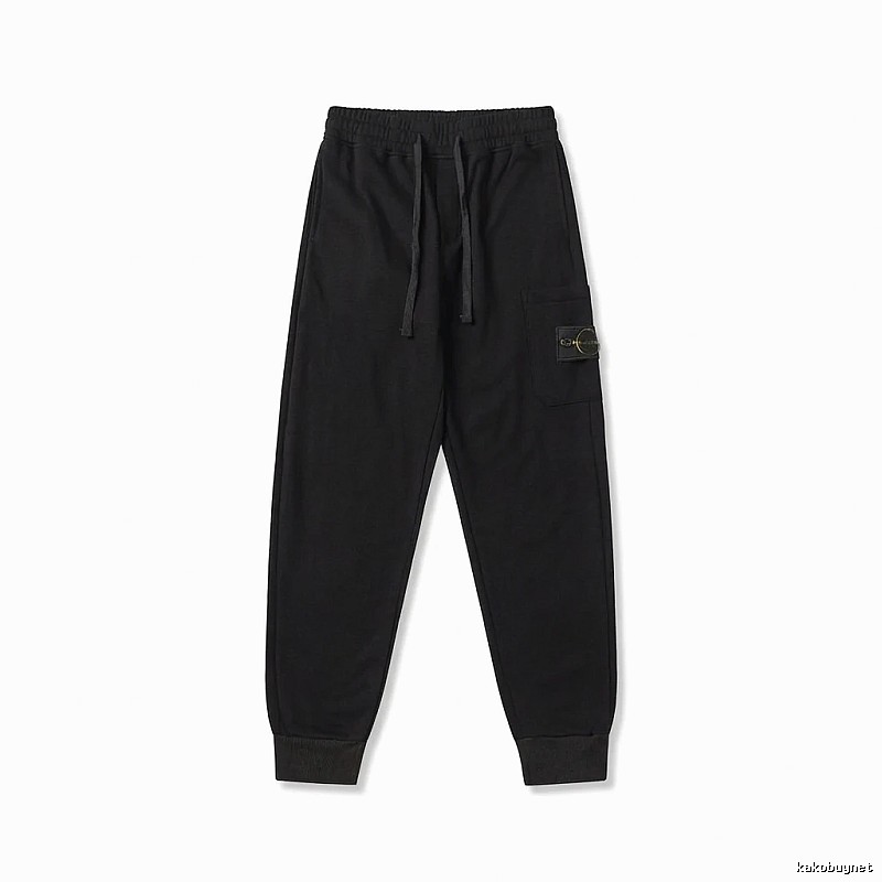 Stone Island workwear-style black sweatpants