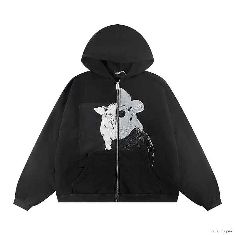 Streetwear Graphic Focus Graphic Zip Hoodie Daily Styling