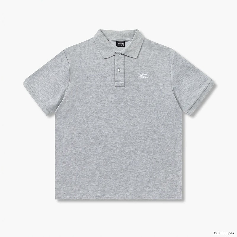 Stussy basic grey Polo shirt