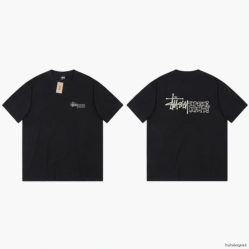 Stussy basic simple style black T-shirt