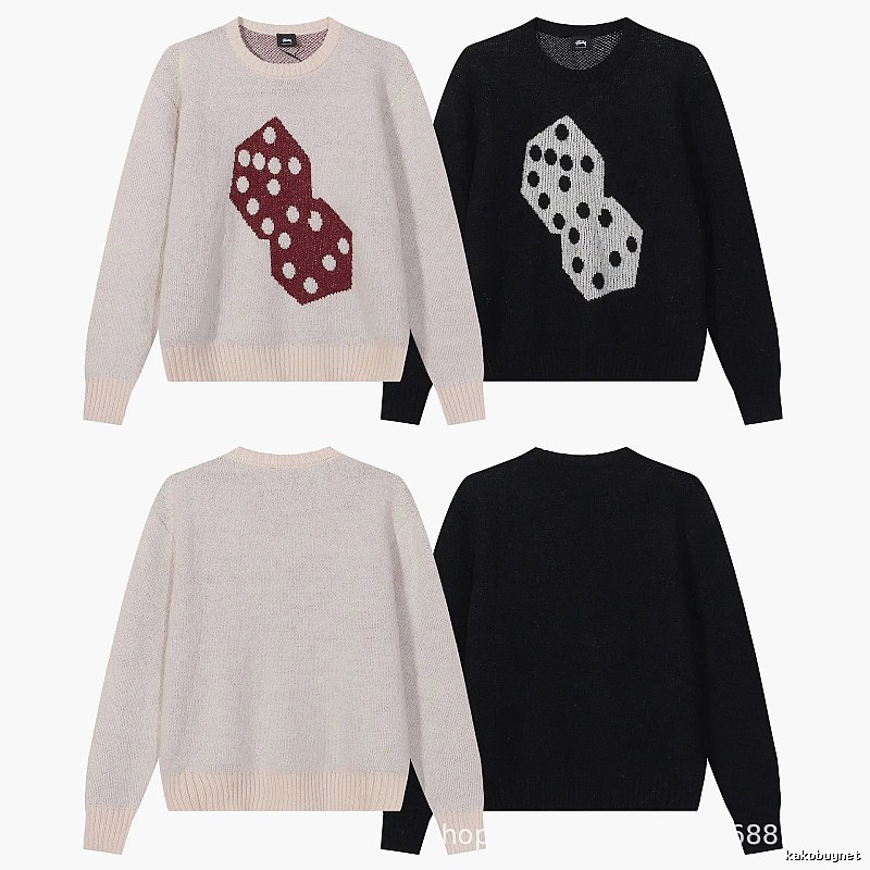 Stussy Black Swirl Graphic SweatShirt Logo Detail