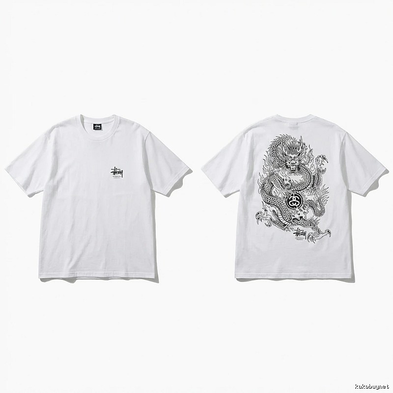 Stussy Chinese-style white T-shirt