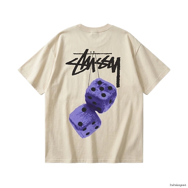 Stussy Dice Print Beige T-shirt