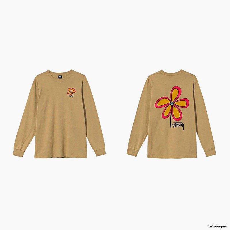 Stussy Floral Casual Khaki Long-Sleeve