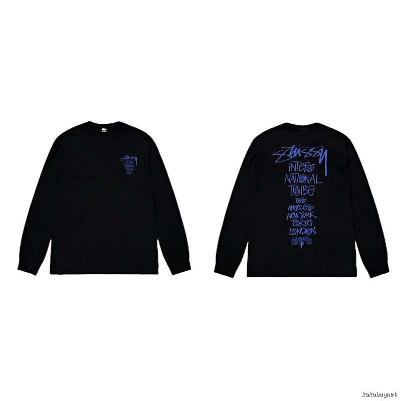 Stussy International Tribal Style Black Long-sleeve