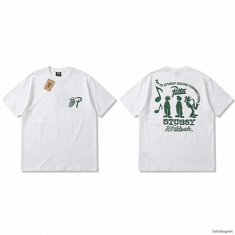 Stussy Music Print White T-shirt