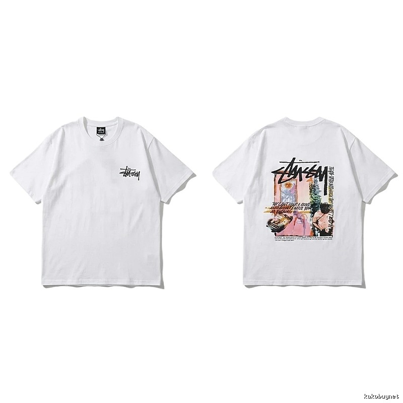 Stussy - printed casual white T - shirt