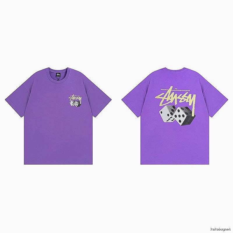 Stussy Purple Spider Graphic T-Shirt Campus Look Logo