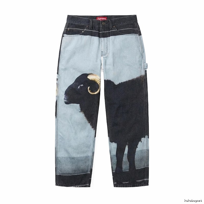 Supreme Animal Print Denim Long Pants